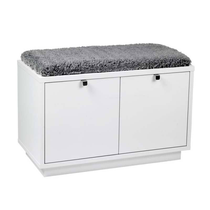 RO Confe Bench 2 Drawers White/Light Grey